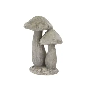 Terrastyle Grey Resin Mushroom Garden ornament (H)37cm