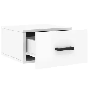 Berkfield Wall-mounted Bedside Cabinet High Gloss White 35x35x20 cm