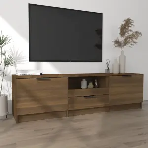 Berkfield TV Cabinet Brown Oak 140x35x40 cm Engineered Wood