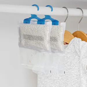 6 Hanging Wardrobe Dehumidifier - Moisture Absorber - With Hydrophilic Crystals - Remove Dampness & Humidity