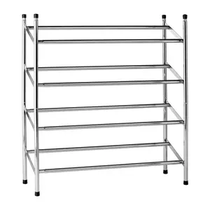 Maison by Premier Extendable Chrome Frame 4 Tier Shoe Rack