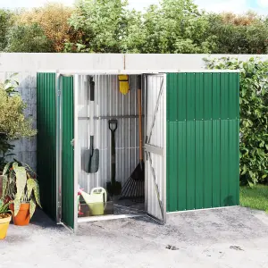 Berkfield Garden Tool Shed Green 225x89x161 cm Galvanised Steel