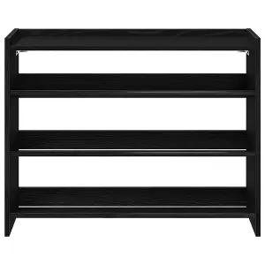 Berkfield Shoe Rack Black 80x25x61.5 cm Engineered Wood