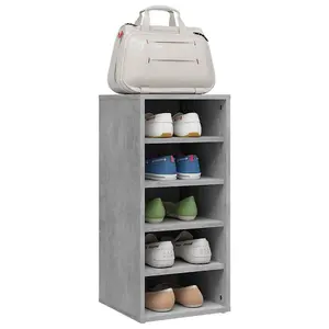 Berkfield Shoe Cabinet Concrete Grey 31.5x35x70 cm Engineered Wood