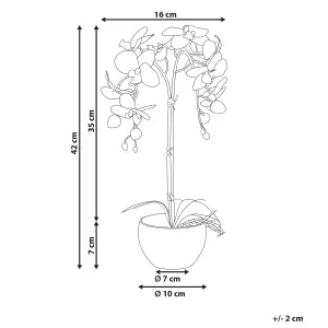 Beliani Retro Artificial Plant ORCHID White