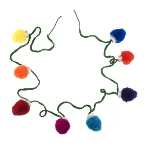 POMPOM GARLAND 1.6M - Pom Pom Garland Kit: Christmas Lights: Pack of 1 - Trimits