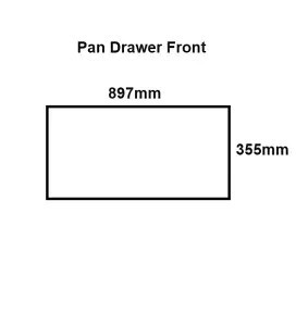 WTC Cashmere Gloss Vogue Lacquered Finish 355mm X 897mm (900mm) Slab Style Kitchen Pan Drawer Fascia 18mm Thickness Undrilled