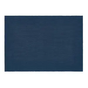 Woven Indoor Outdoor Washable Plain Reversible Rug Navy - 120cm x 170cm