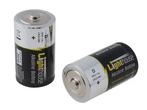 Lighthouse D LR20 Alkaline Batteries 14800 mAh (Pack 2)