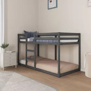 Cullompt Harriet Bee Bunk Bed 90x200 Cm Solid Wood Pine White / 80 x 200 cm