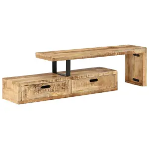 Berkfield TV Stand Solid Wood Mango