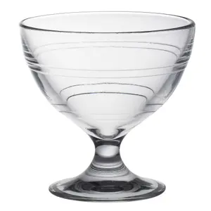 Duralex - Gigogne Glass Ice Cream Bowls - 250ml Stem Dishes for Dessert, Sundae - Pack of 6