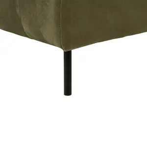 Right Hand Velvet Chaise Lounge Green LANNILS