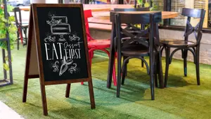 ALLboards Pavement Chalkboard black with wooden frame 118x61cm