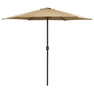 Berkfield Outdoor Parasol with Aluminium Pole 270x246 cm Taupe