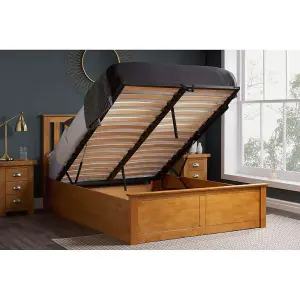 Birlea Phoenix Double Ottoman Bed Oak