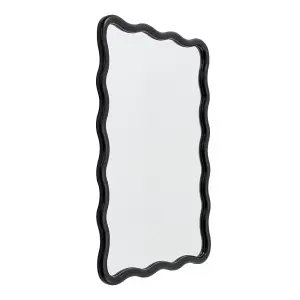 Metal Decorative Wall Mounted Shatterproof Mirror with Black Frame