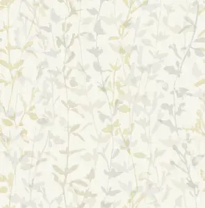 Fine Decor FD25933 Thea Wallpaper, Yellow/Grey