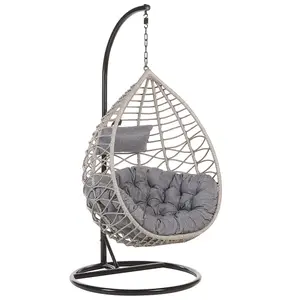 Hanging Chair with Stand ARSITA PE Rattan Grey