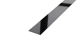 ILCOM decorative profile I 38mm x 2440mm x 0.65mm Black Polished Stainless Steel