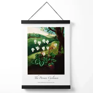 Vintage Floral Exhibition -  Cyclamen Flowers Medium Poster with Black Hanger