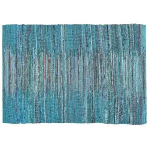 Cotton Area Rug 160 x 230 cm Blue MERSIN