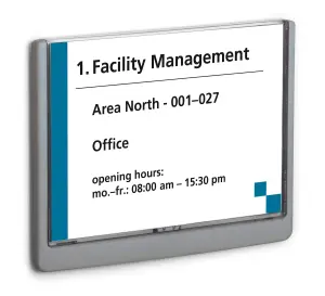 Durable Adhesive CLICK SIGN Wall Mounted Door Sign Holder - A5 - Graphite Grey