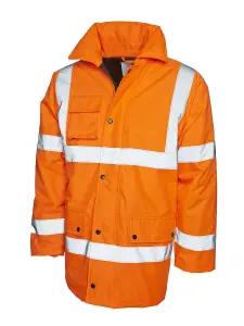 Uneek - Unisex Road Safety Jacket - Conforming to 89/686/EEC Directive - Orange - Size S