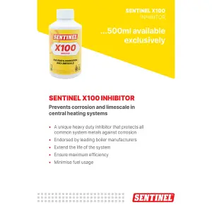 Sentinel X100 Super Concentrate Central Heating Inhibitor 500ml