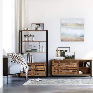 Alexys Bookcase Rustic Brown