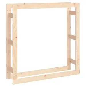 Berkfield Firewood Rack 100x25x100 cm Solid Wood Pine