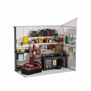 6 ft. W x 4 ft. D Metal Tool Shed