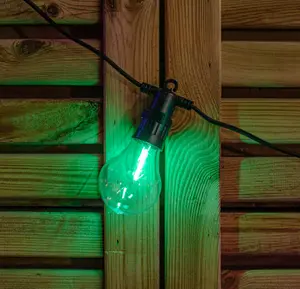 Set of 20 Indoor Outdoor Connectable Festoon Lights with Multi Coloured LEDs