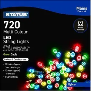 Status Nybro 720 Multi Coloured LED Indoor/Outdoor String Lights