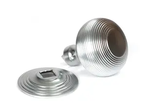 From The Anvil Satin Chrome Beehive Centre Door Knob