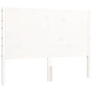 Berkfield Bed Frame with Headboard White 120x200 cm Solid Wood