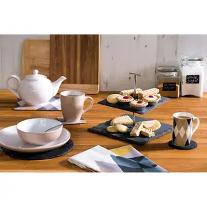 Maison by Premier Slate Round Coasters - Set of 4