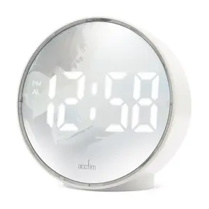 Digital Plastic / Acrylic Electric Alarm Tabletop Clock White