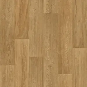 Cedar Oak Brown Wood Effect Anti-Slip Vinyl Flooring Sheet For Kitchen Bathroom Dinning Room -6m(19'8") X 4m(13'1")-24m²