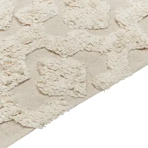 Cotton Area Rug 160 x 230 cm Beige AKSARAY