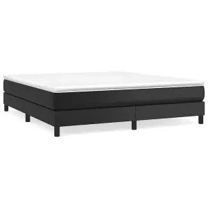 Berkfield Box Spring Bed Frame Black 180x200cm 6FT Super King Faux Leather