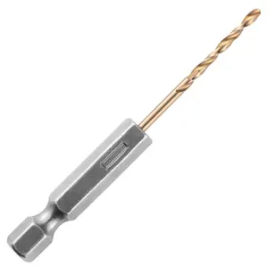 Rennie Tools - 2mm Hex Shank HSS Gold Cobalt Jobber Drill Bit For Stainless Steel, Hard Metals, Aluminium, Cast Iron, Copper.