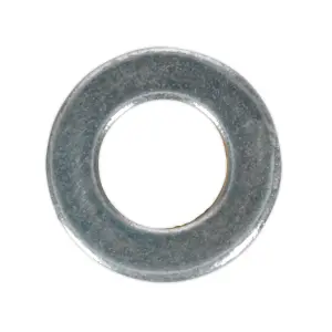 Sealey Flat Washer M6 x 12mm Form A Zinc DIN 125 Pack of 100 Silver FWA612