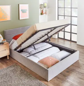 Oslo Double Ottoman Bed Frame With Hybrid Mattress