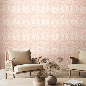 Hoopla Walls Forest Rabbit Soft Pink Smooth Matt Wallpaper