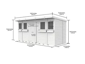 DIY Sheds 14x5 Pent Summer Shed Loglap