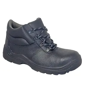 Grafters Mens Padded Collar D-Ring Chukka Safety Boots With Steel Midsole Black (3 UK)