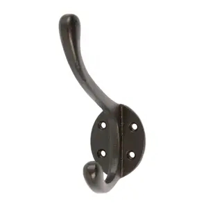 Hammer & Tongs - Hat & Coat Hook - W40mm x H105mm - Black