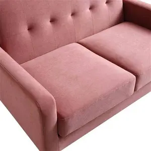 Clarence 2-Seater Sofa In Blush Pink Velvet - Daals - Sofas