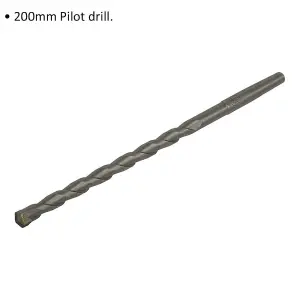 200mm Pilot Drill Bit for Precise Hole Saw Positioning and Cutting